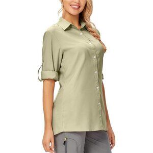Women's Safari Shirts UPF 50 Long Sleeve,Sun Protection Quick Dry Outdoor